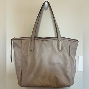 Fossil Women's Taupe Leather Tote